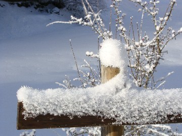 Panneau sous la neige